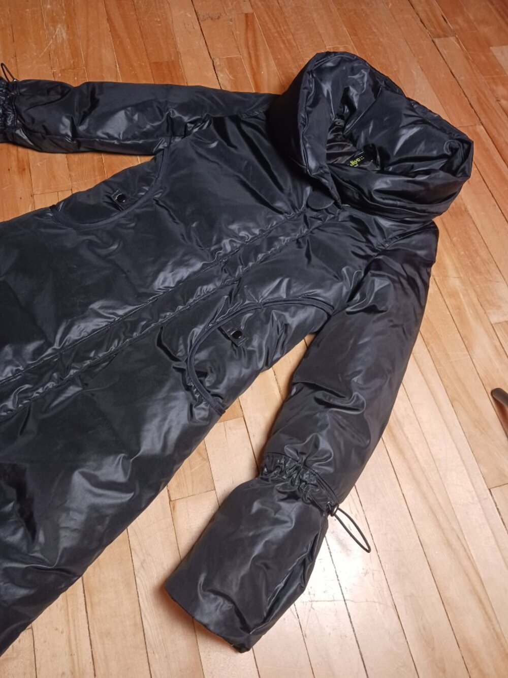 Soia & Kyo Long Down Coat XXS Black Hooded Puffer Winter Parka Montreal Feather - Picture 3 of 13